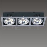 &nbsp;Kardan DL halospot 111&nbsp;100W&nbsp;3-voudig&nbsp;Zilver grijs&nbsp;